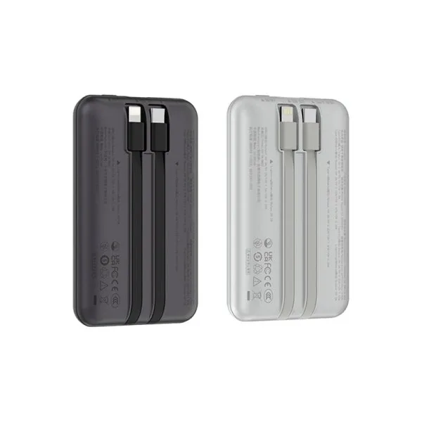 Mini Powerbank 10 000 mAh avec deux câbles intégrés 22,5 W - Devia